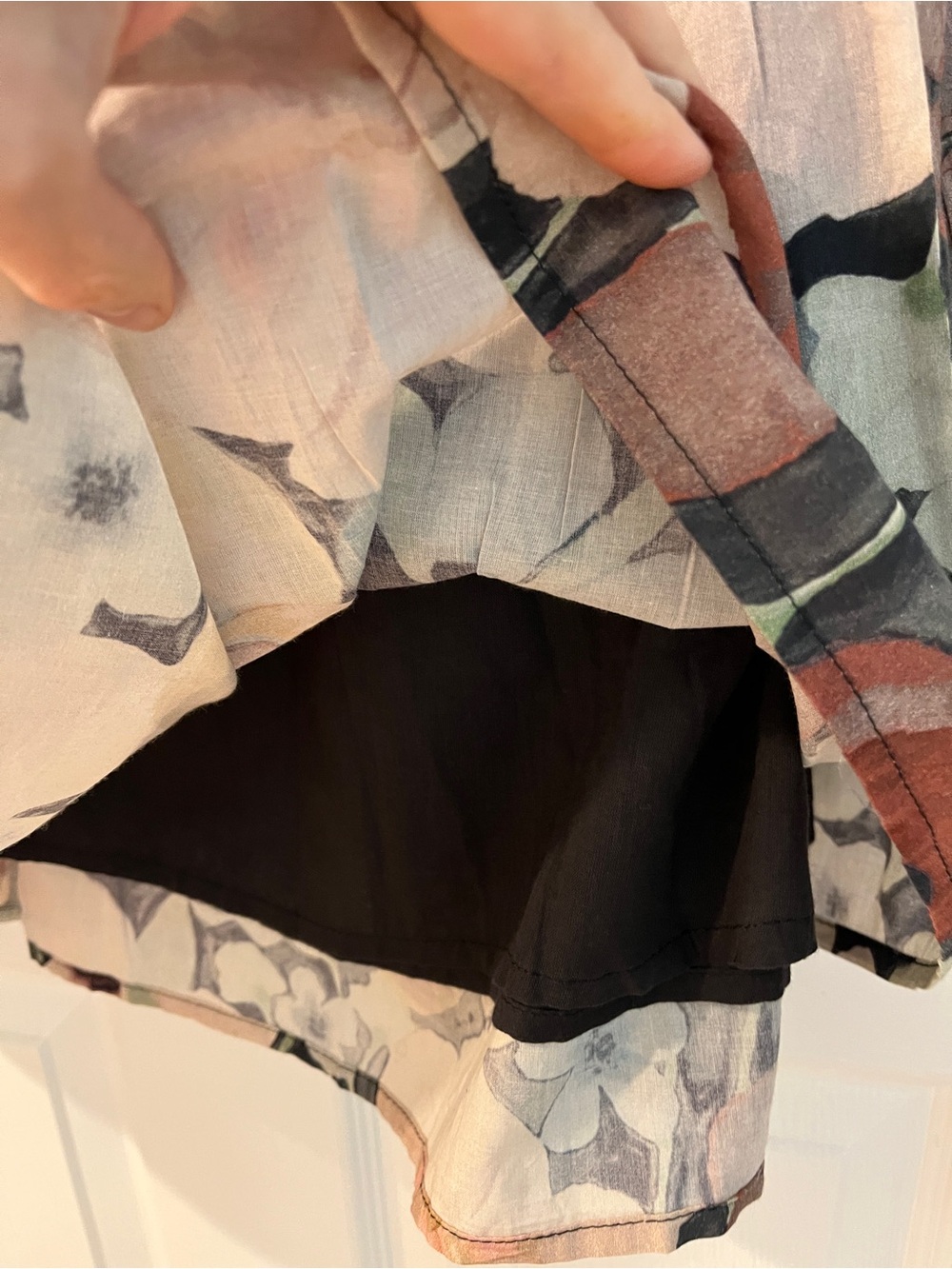 Cleobella Charlene ankle skirt Foraged Violets organic cotton XS maxi pockets - Picture 5 of 14